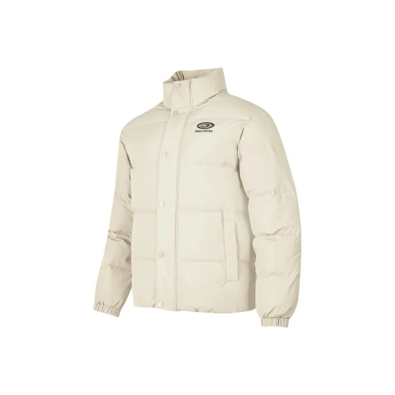 Skechers Sports Life Collection Down Jacket Unisex Pearl Ecru-0