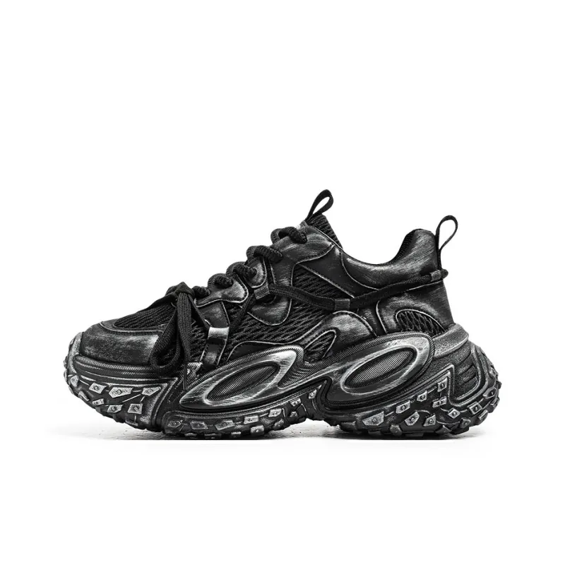 Yi Jiabao Anti Slip Wear Resistant Low Top Chunky Sneakers Men's-1