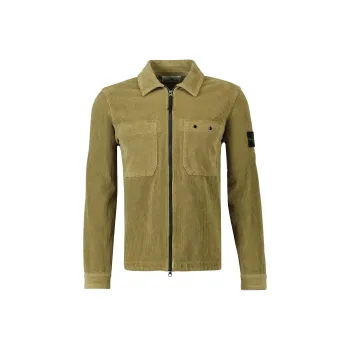 STONE ISLAND Logo Patch Corduroy Overshirt