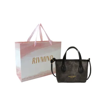 RIVMIND PU One Shoulder Handbag Regular Women's Brown/Black