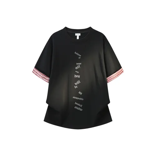 YOSICIL T Logo-Stickerei Unisex