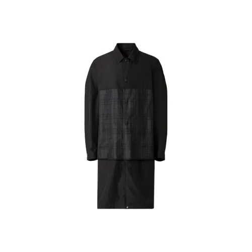 Burberry Reflective Check Panel Technical Car Coat
