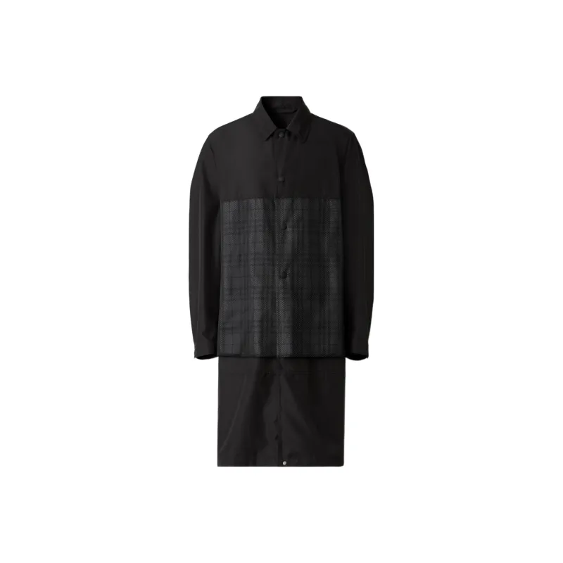 Burberry Reflective Check Panel Technical Car Coat-0