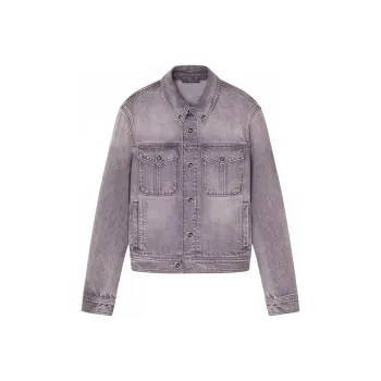 VERSACE Medusa Head Buttons Long Sleeved Denim Jacket