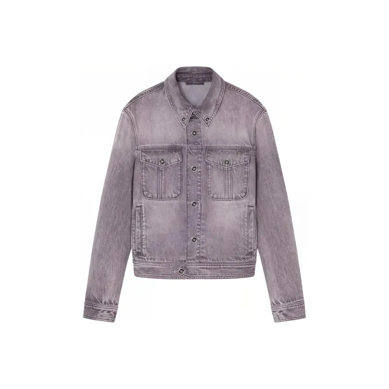 VERSACE Medusa Head Buttons Long Sleeved Denim Jacket-0