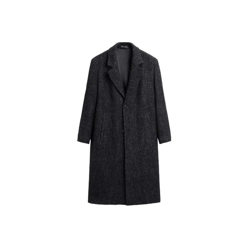 ZARA Coats Men Coal Gray-0