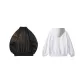Midnight Black Coat+White Sweatshirt