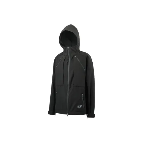 Whyworks Water Resistant Windbreaker Jacket Unisex Black