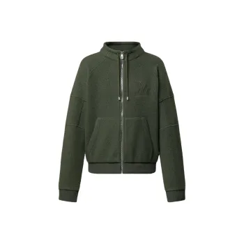 LOUIS VUITTON Quilted Textured Wool Blouson