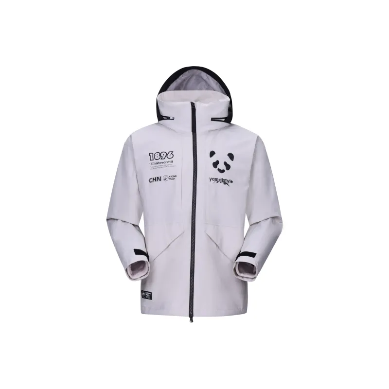 Panda Water Resistant Rainproof Windproof Windbreaker Jacket Unisex-24