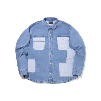 LiNing Denim Jacket Men's Medium Blue Denim