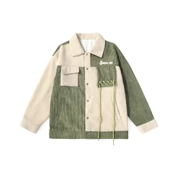 GENANX Jackets Coats Unisex Apricot Green