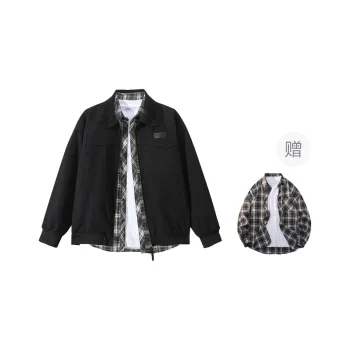 OGEK Jackets Coats Unisex Black Comes With Shirt+Brooches