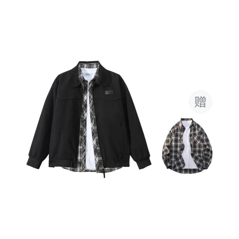 OGEK Jackets Coats Unisex Black Comes With Shirt+Brooches-2