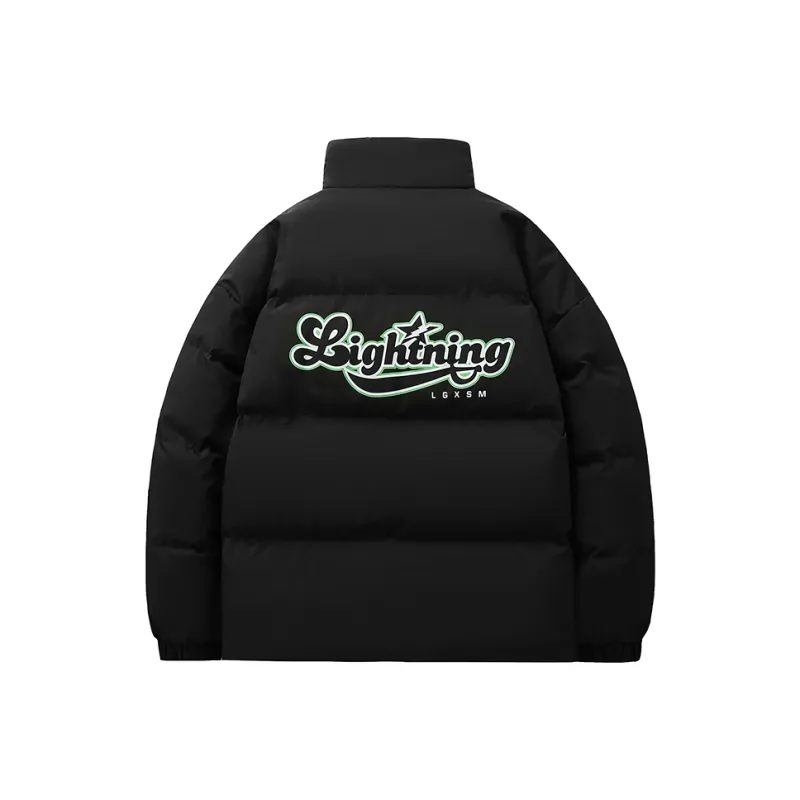 Lightning X Storm Retro Preppy Unisex Quilted Jacket-0