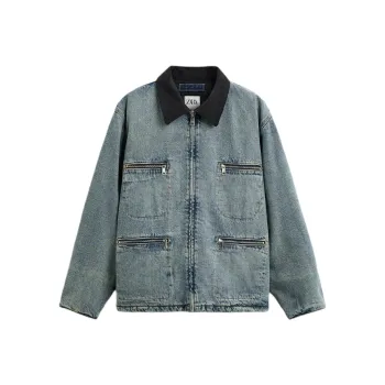 ZARA Denim Jacket Men's Light Blue