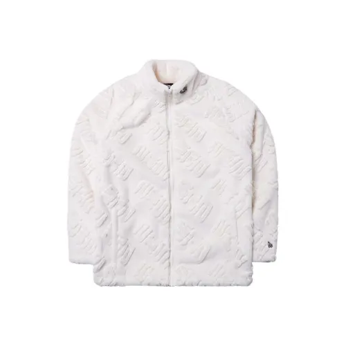 New Era SS24 Velvet feel Coat Unisex Ivory White