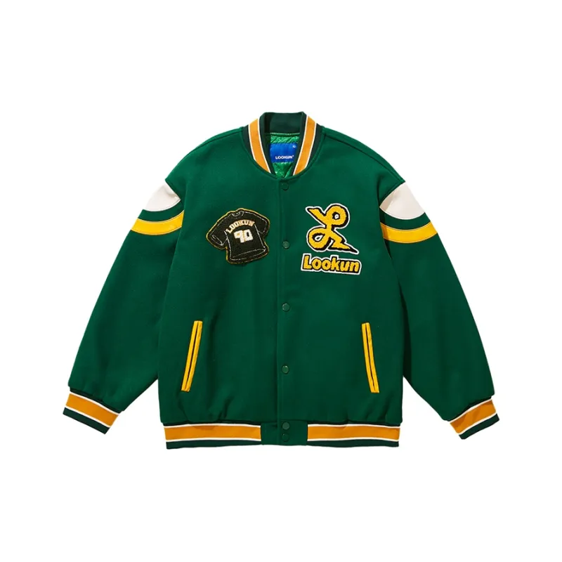 LOOKUN Jackets Unisex Green-0
