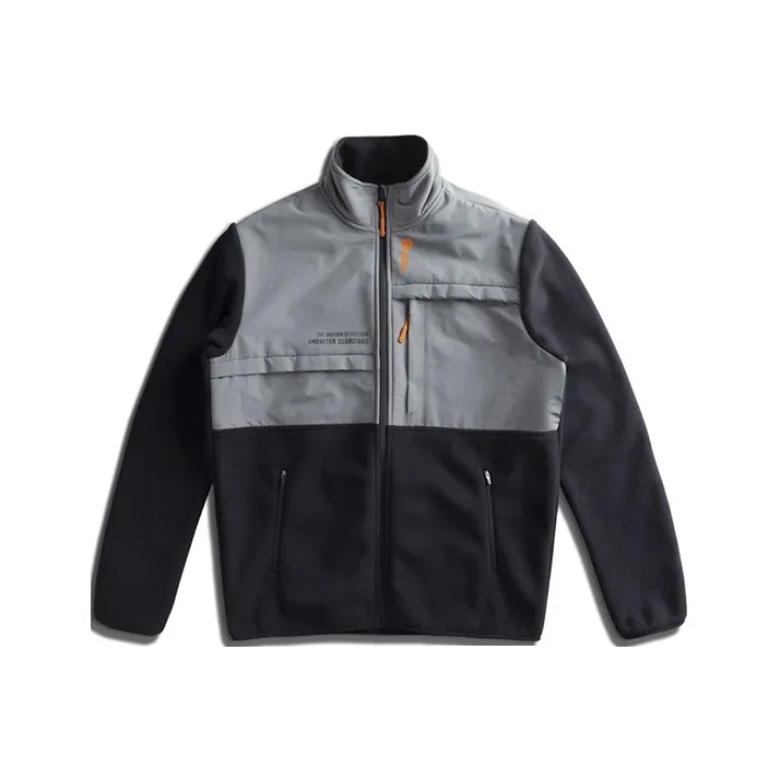 Monster Guardians Loose Fit Jacket Men's Black Gray Patchwork-0