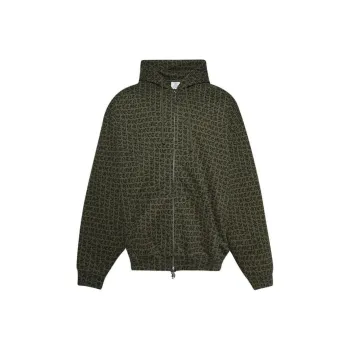 Vetements Gothic Monogram Zip Up Hoodie