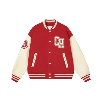CHINISM Classic Badge Baseball Jacket Unisex