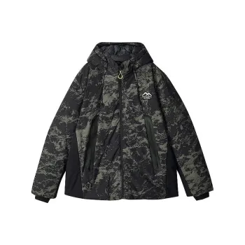 Skechers Sports Life Collection Down Jackets Men Black Green Camouflage