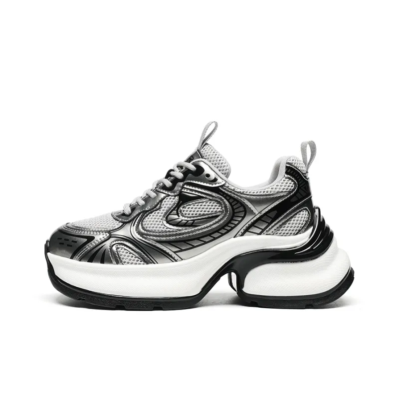ZHR Swirl Collection Wear resistant And Lightweight Low Top Chunky Sneakers Women's-5