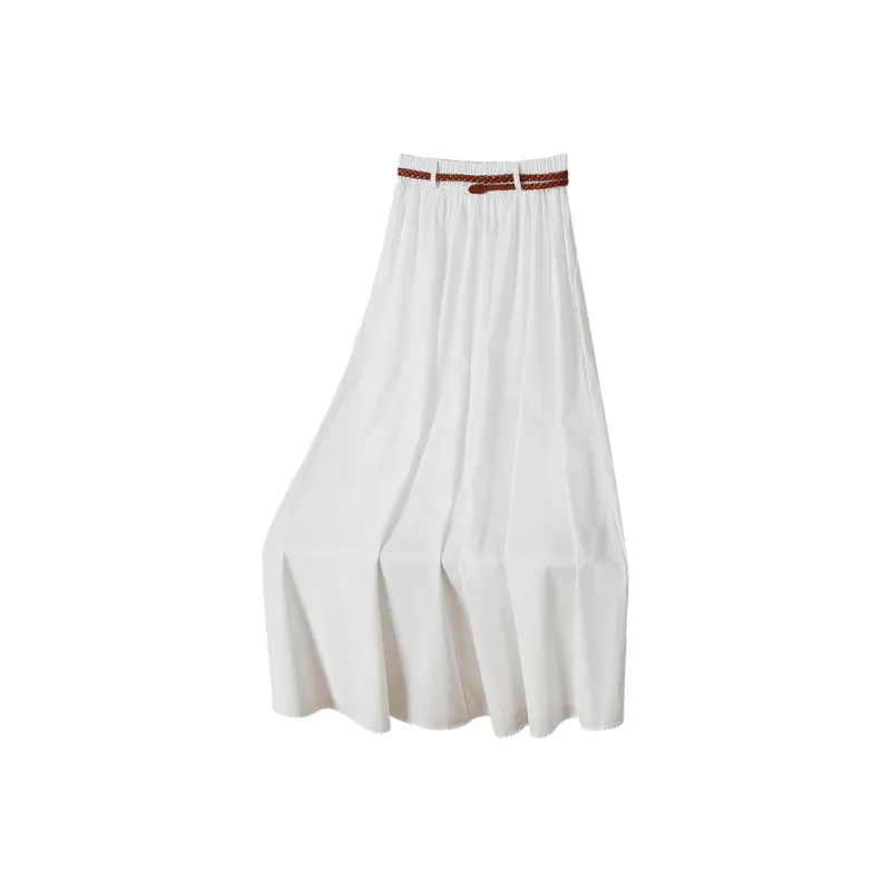 TOUCH Casual Long Skirt Women's White-1
