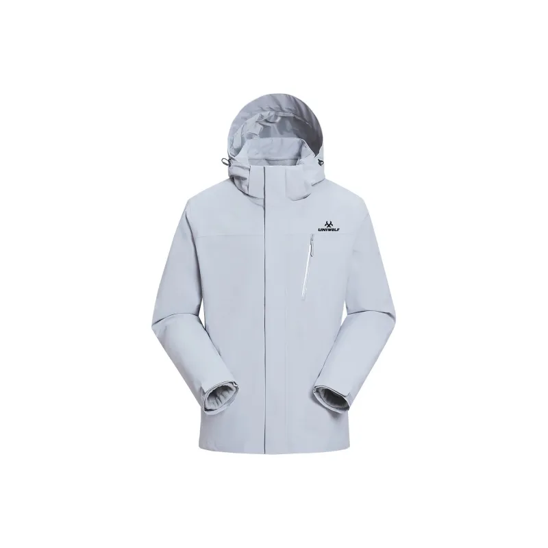 UNIWOLF Water Resistant Windproof Breathable Warm And Rainproof Windbreaker Jacket Unisex-0