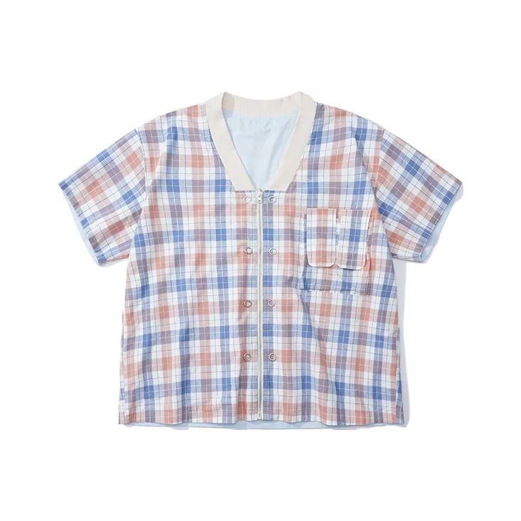 UNVESNO Baseball Jerseys Unisex Pink/Blue-0