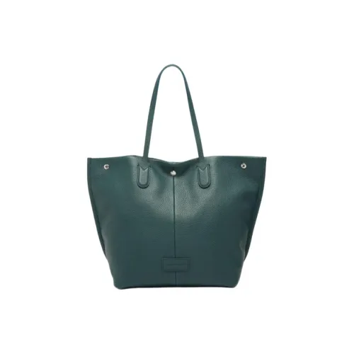 LONGCHAMP Cow Leather Tote Bag Shopping Bag Handbag Large Size Women's Cedar Wood Color
