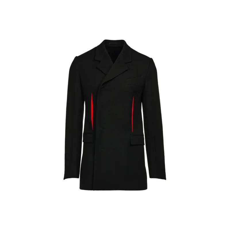 Ferragamo Contrasting-panels Double-breasted Coat-0