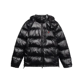 Polo Ralph Lauren Men Pony embroidered Hooded Puffer Jacket