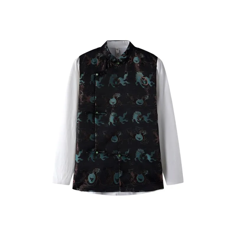 XUANSHENG Vests Men Black-0
