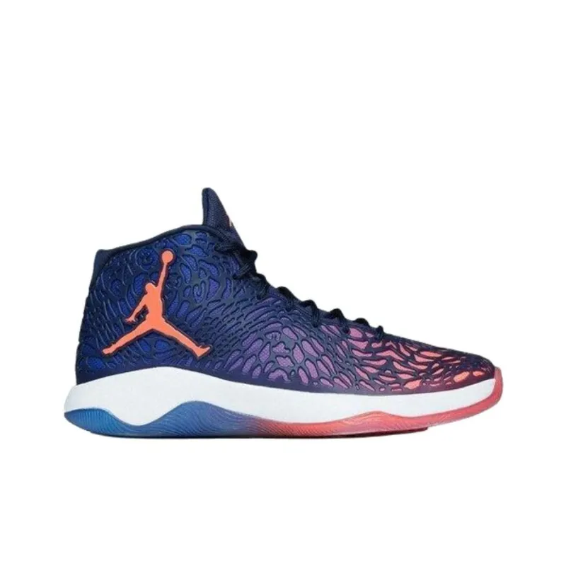 Jordan Anti Slip Wear Resistant Mid Top Basketball Shoes Men's Blue-1