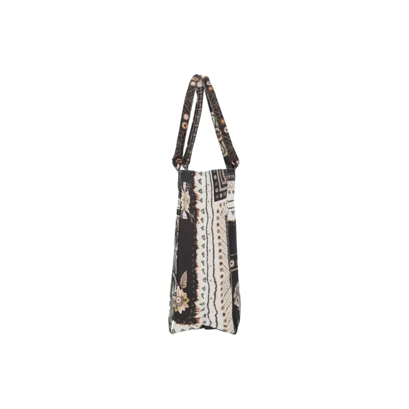 ISABEL MARANT Cotton Tote Bag, Shopping Bag, Handbag Trumpets Women's Brown & Black-2