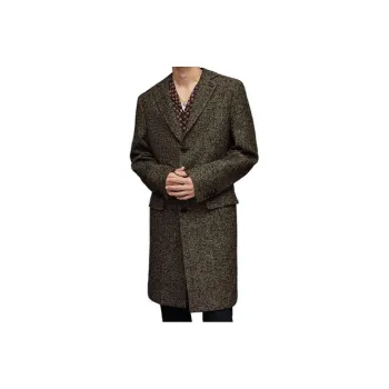 ALLSAINTS Coats Men Herringbone Tweed Color