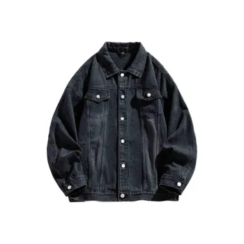 SUNDANCE Denim Jacket Unisex Distressed White Black