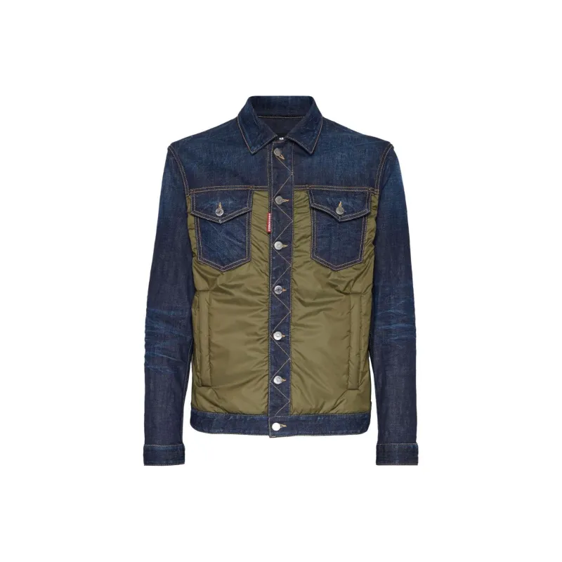 DSQUARED 2 Two Toned Button Up Denim Jacket-0