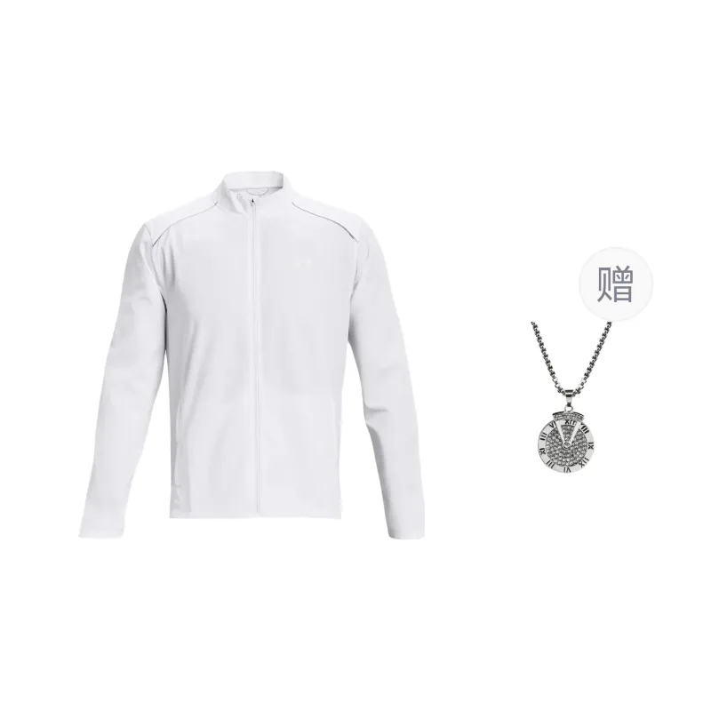 Under Armour Jacket Men's White Comes With Necklace-0