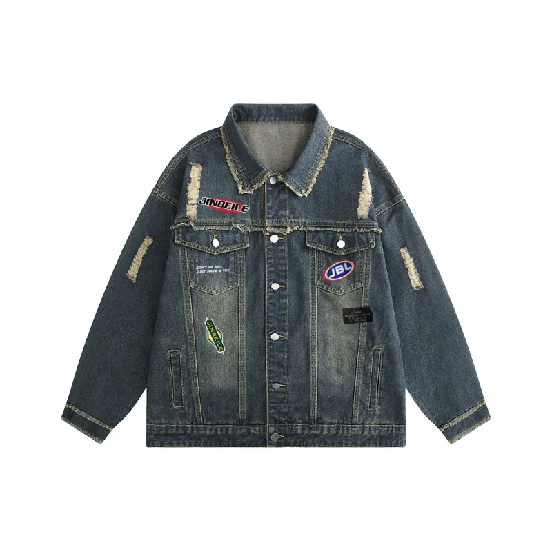 JINBEILE Denim Jackets Unisex-11