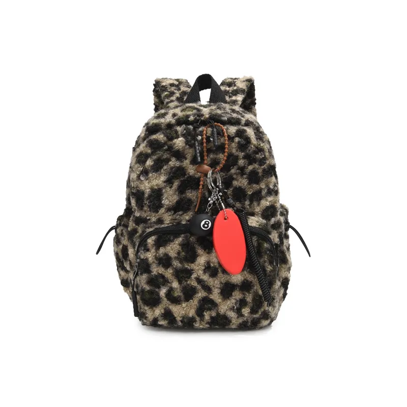 OUZIHUANG Plush Backpack Women's Multicolor-8