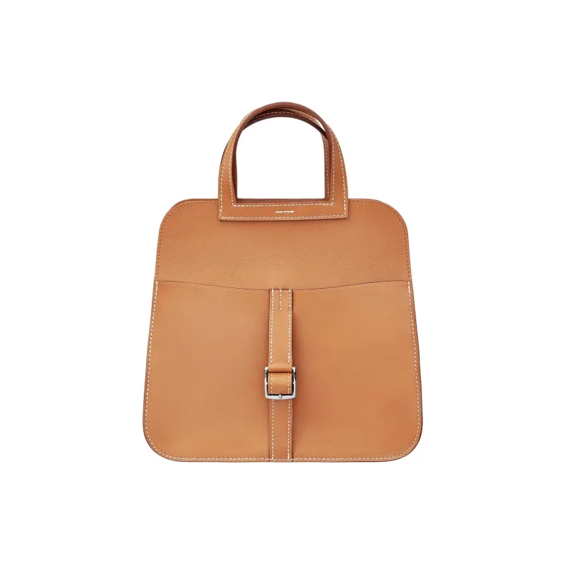 HERMES Halzan Swift Calfskin Shoulder Bag, Crossbody Bag, Handbag Mini Women's Khaki-3