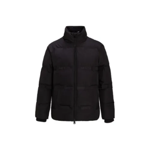 Levis FW22 Solid Color Stand Collar Fitted Moderate Regular Edition Down Jacket Men's Black