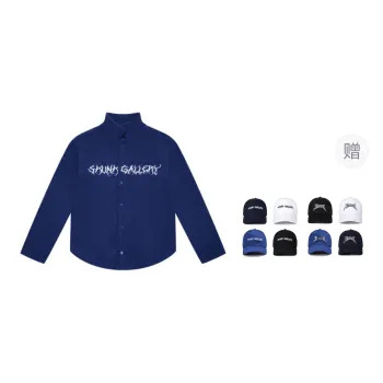 SKUNK GALLERY Velvet feel Coat Unisex Navy Blue