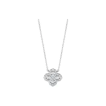 CMLZIUA S925 Silver Inlaid Cubic Zirconia Necklaces Women's Silver