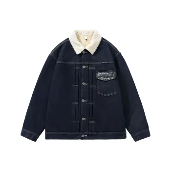 SANTASTIC Denim Jacket Men's Primary Color Indigo