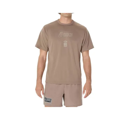 Asics T Shirts Unisex Gray
