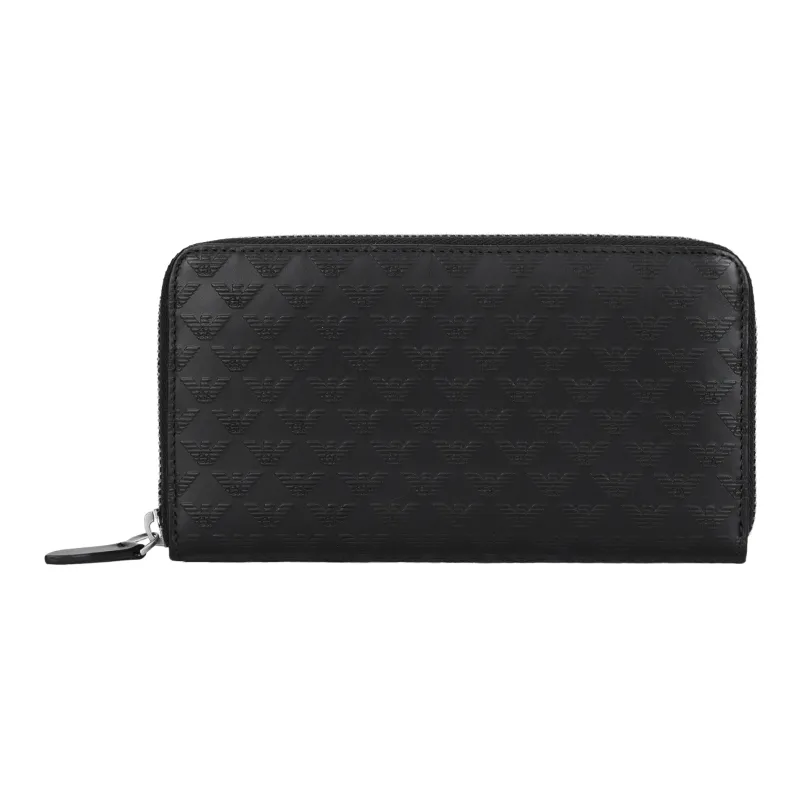 EMPORIO ARMANI Leather Wallet Unisex Black-0