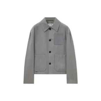 LOEWE FW24 Jackets Coats Men's Mixed Gray